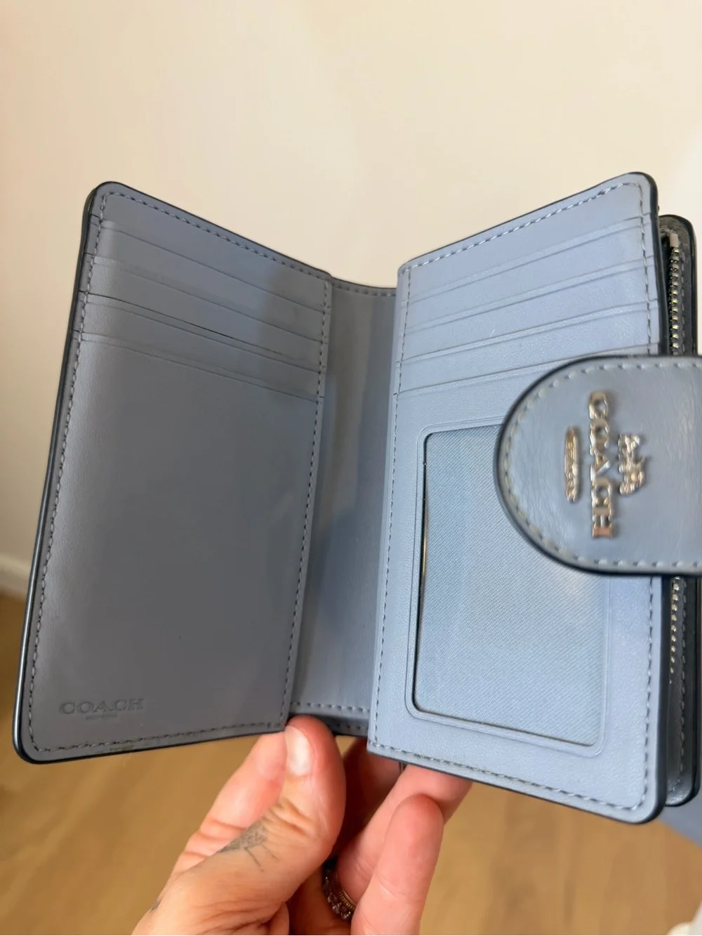 Coach Mini Camera Bag and Wallet in Twilight Blue